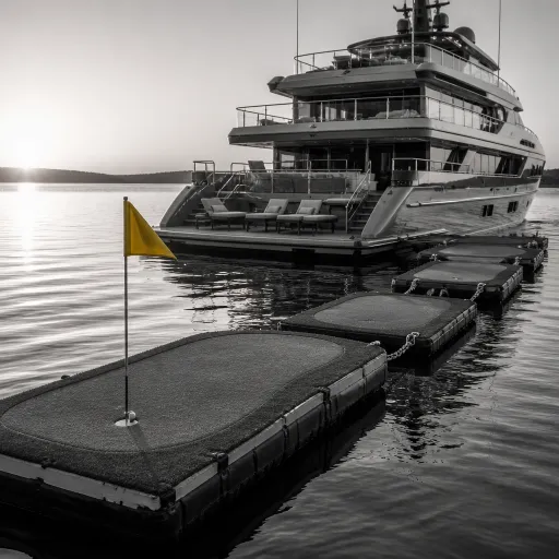 Floating golf greens that elevate your luxury boat hotel stay
