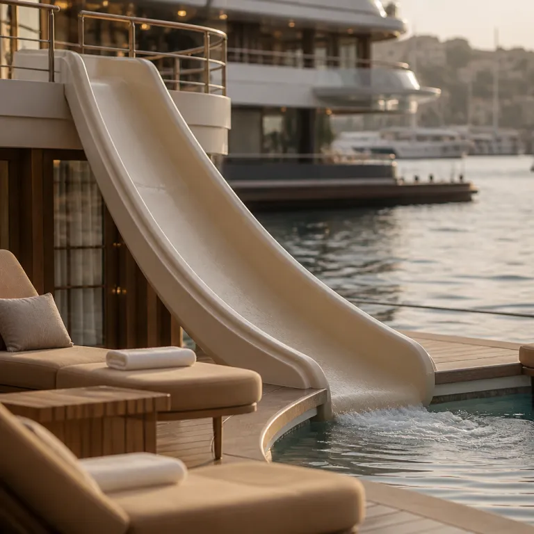 How a yacht slide transforms your floating hotel stay into a private aqua park