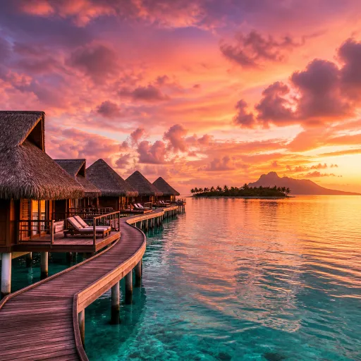 Overwater bungalows in Tahiti for refined seaside retreats and floating hotel stays